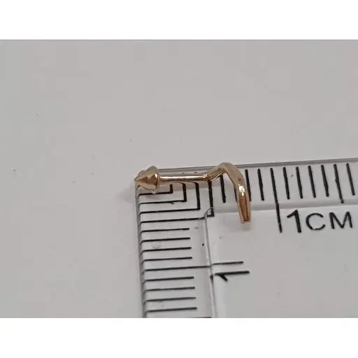 Золота сережка-пірсинг Dear в ніс Dear. 1020 - фото 3