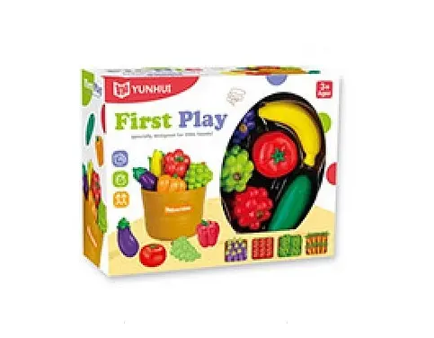 Набор продуктов на липучках YH8018-1 фрукты/овощи, 6шт, корзина 10-13,5см, в коробке (6903317372164) - фото 2