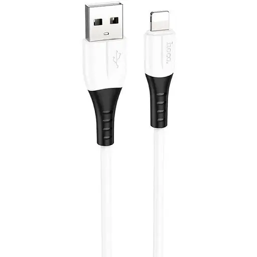 Кабель Hoco X82 USB to iP 2.4A 1 м silicone silicone connectors білий