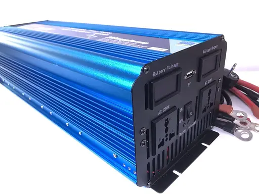 Преобразователь напряжения Power Inverter Wimpex WX-7100 UPS с зарядкой инвертор чистая синусоида LED дисплей 12 Вт 220 Вт Синий 7000 Вт - фото 6