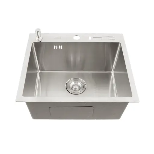 Мийка кухонна накладна 1.5 мм з нержавійки 45 см Nett NS-5245 - фото 8