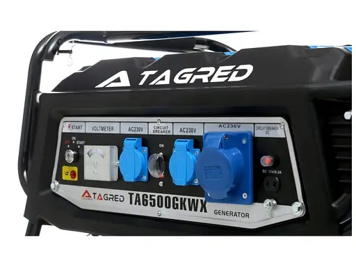 Бензиновий генератор Tagred 6,0/6,5 кВт, однофазний, ручний/електрозапуск (TA6500GKWX) - фото 5