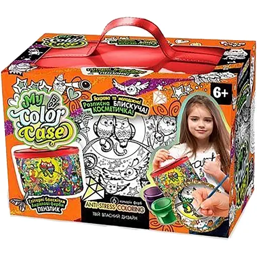 Комплект для креативної творчості Danko Toys My Color Case COC-01-01-05U Укр Сови на гілці - фото 1