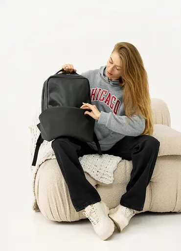 Жіночий рюкзак Sambag ZARD DART чорний 44 x 31 x 15 см (25523301) - фото 5