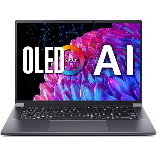 Ноутбук Acer Swift X 14 OLED SFX14-72G-5043 з процесором Intel Core Ultra 5 125H pana la 4.5GHz, 14.5'', 2.8K OLED 120Hz, 16GB LPDDR5X RAM, 1TB SSD, NVID Home, Steel сірий - фото 3