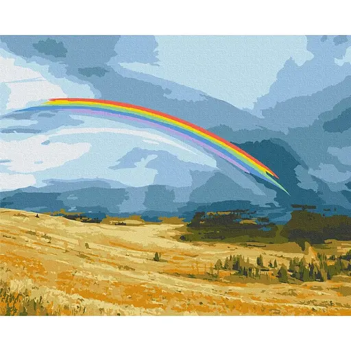 Картина по номерам на підрамнику Brushme Веселкове поле - фото 1