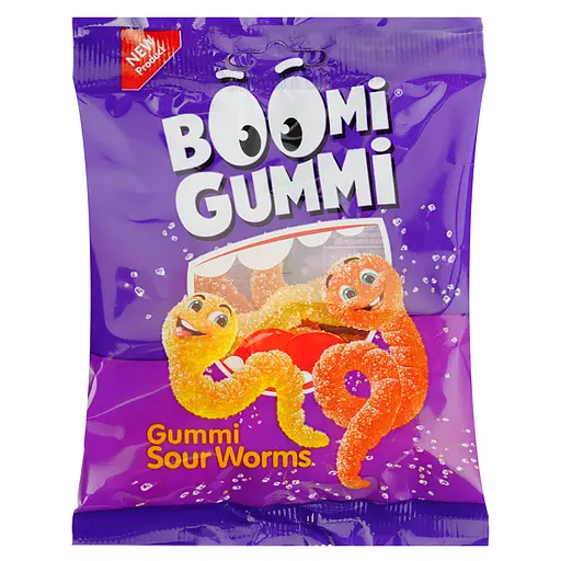 Цукерки желейні Boomi Gummi Sour Worms 70 г