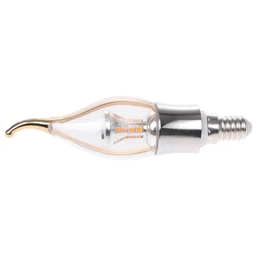 Лампа Brille світлодіодна LED E14, 5W 24 pcs WW CL37-A SMD2835 silver 220 В - фото 2