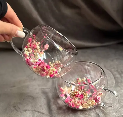 Набір скляних чашок Vittora VT-5327-270 Спекотне літо з подвійним дном 2 чашки 200 мл - фото 4