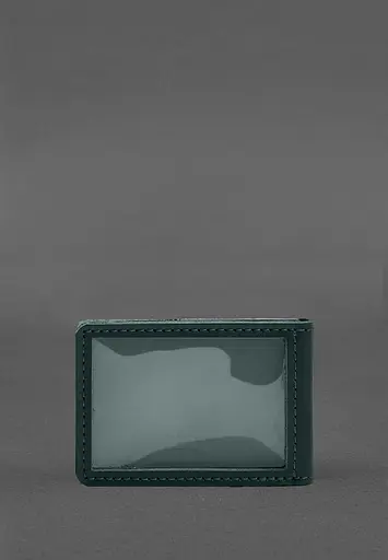 Кожаная обложка для удостоверения государственной государственной таможенной службы (ДМС) Зеленая - фото 4