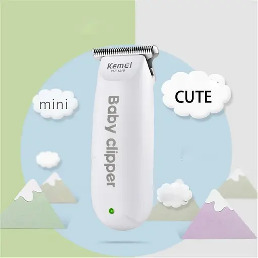 Тиха машинка для стрижки немовлят і дітей Kemei Km-1319 (Біла) - фото 10