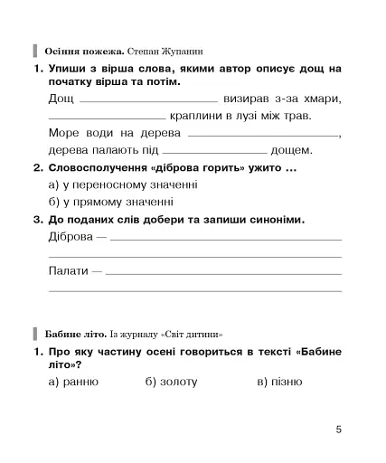 Літературне читання. 3 клас. Робочий зошит до підручника Вашуленко М.С. - фото 4