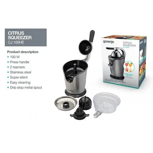 Соковыжималка для цитрусовых (цитрус-пресс) Gorenje CJ100HE - фото 7