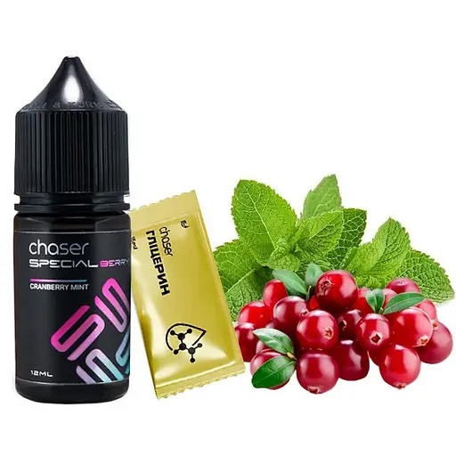 Набор компонентов для самозамеса солевой заправки CHASER Special Berry 30 мл CRANBERRY MINT Клюква Мята, 0-50 мг (18047)