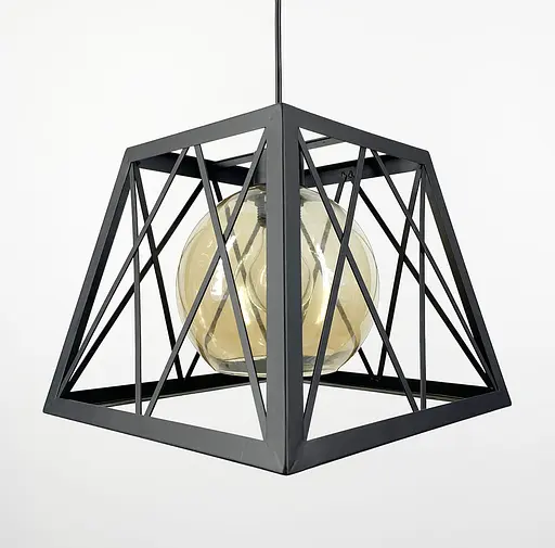 Світильник лофт у корпусі чорного кольору | Арт. 12308/1 | Line F - фото 5