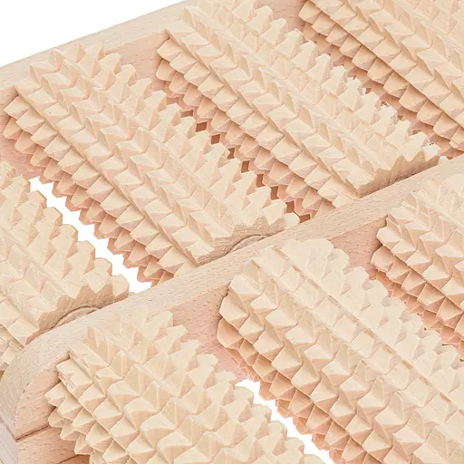 Масажер для ніг дерев'яний зубчастий на 10 роликів Праймед 30х26.5х5 см, Woodly 84197 - фото 7