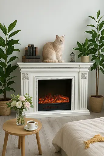 Електричний камін Bluetooth звук потріскування дров Valencia 1500Вт (10080114) - фото 4