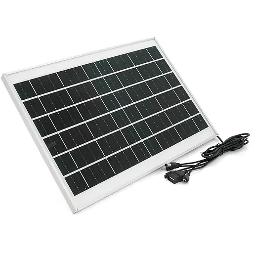 Солнечная панелька 12W(6В 2А) разъема