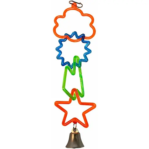 Игрушка для птиц TatraPet Dodo пластиковая подвеска с колокольчиком 23 см 