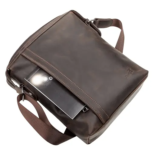 Сумка кожаная мужская SHVIGEL 25х28х5 см sum0012496 - фото 5