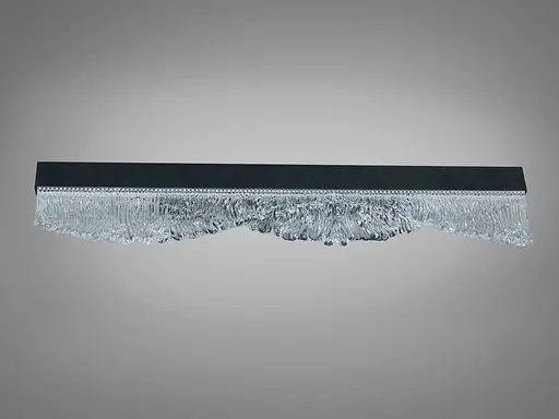 Настінний LED бра-планка Romin чорна 11 Вт скло - фото 3