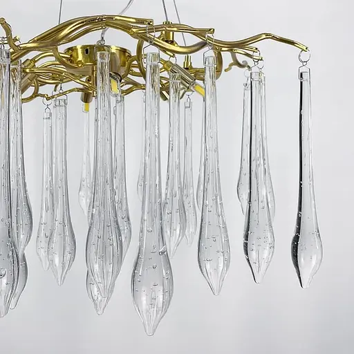 Кругла люстра Empire Aqua в золотистому корпусі Ø 80 см | Line F | Арт. MD5011-800 GD - фото 3