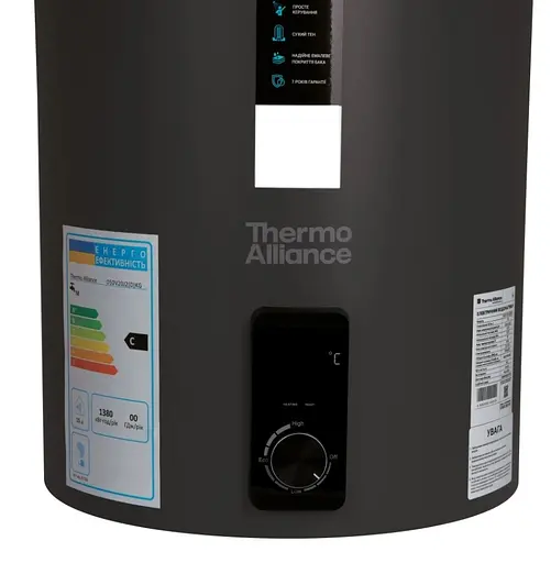 Водонагреватель электрический Thermo Alliance, 2 кВт, сухой ТЭН, 50 вертикальный, цилиндрический, черный (D50V20J2(D)KВ) - фото 3