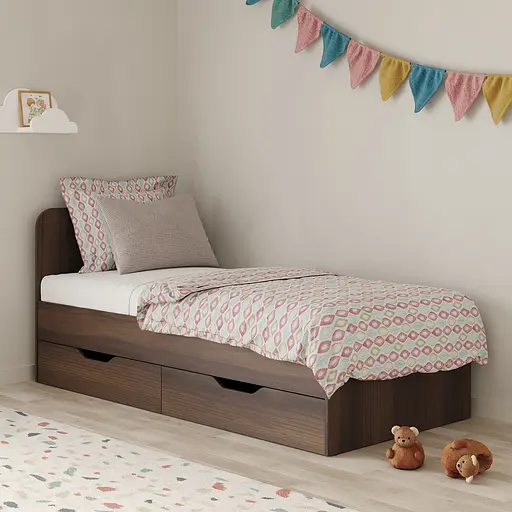 Кровать односпальная MebelStar Лилу с ящиками 90x200 см Дуб янтарный (MBS-1348)