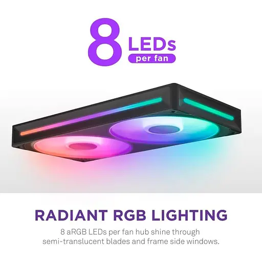 Вентилятор NZXT F240 RGB Core Black (RF-U24HF-B1) - фото 10