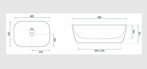 Умивальник Rea Belinda brushed gold white накладний REA-U7422, Золотий - фото 4