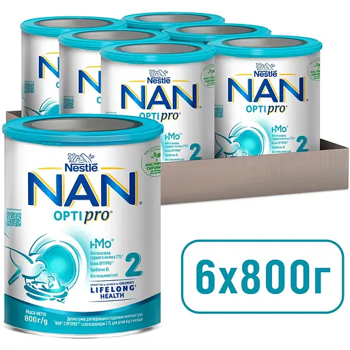 Уцінка. Суха молочна суміш NAN Optipro 2, 800 г - фото 6