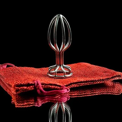 Пробка анальна фігурна ребриста сталева SexyFire S 2,6 см металік - фото 3