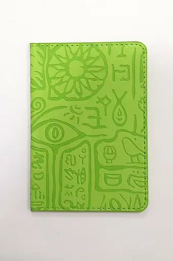 Обложка на паспорт-книжку "Узоры" ZS040 Color-it (6973795230393) Салатовый - фото 1