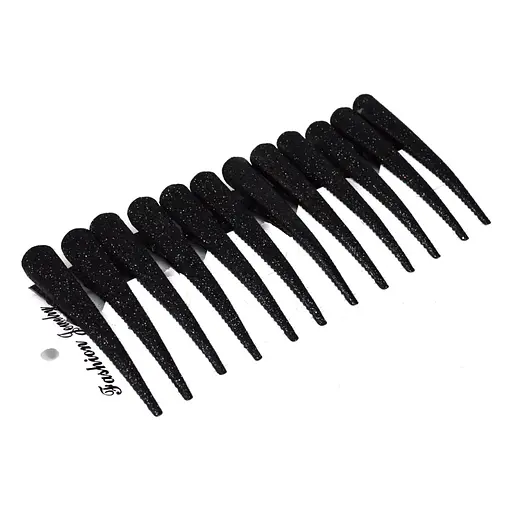 Затискач дитячий для волосся "чорна класика" 1100-230, 12 штук