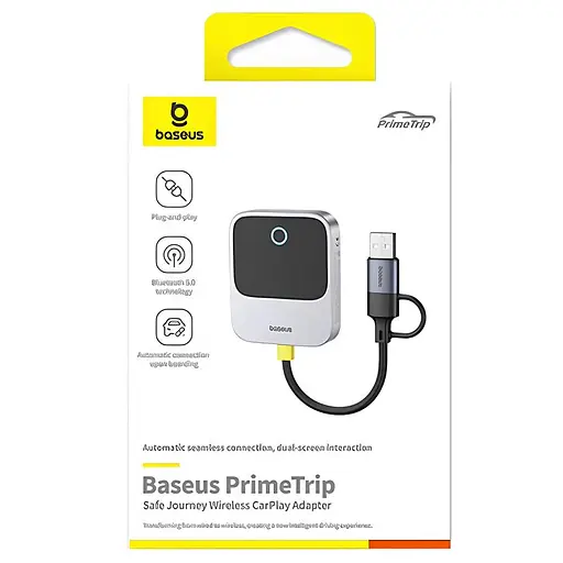 Адаптер Baseus SafeJourney Series OS Wireless CarPlay (C10745100813-00) Space Grey - фото 2