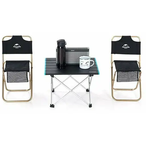 Стіл розкладний Naturehike NH19Z008-Z, алюміній, розмір S, чорний - фото 5