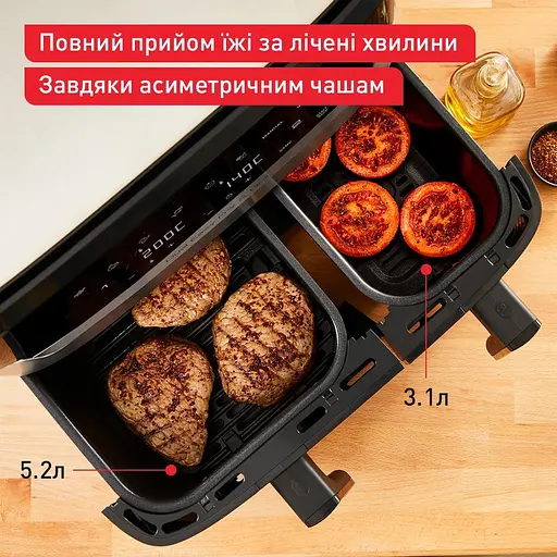 Мультипіч (аерофритюрниця) Tefal Dual Easy Fry & Grill Air Fryer EY905D10 - фото 5
