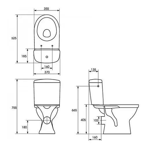 Унітаз-компакт Cersanit Merida 114 010 3/6 л з поліпропіленовим сидінням 30412 - фото 3