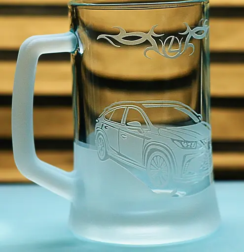 Пивний келих 660 мл з гравіюванням Лексус РХ 350 Lexus RX 350 подарунок для автолюбителя  кухоль для пива - фото 2