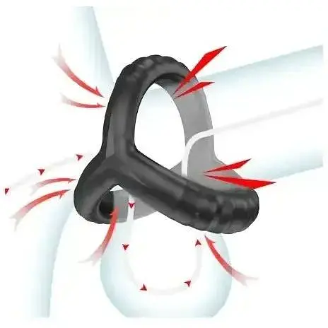 Силіконне ерекційне чоловіче кільце на пеніс та мошонку для затримки еякуляції - фото 3