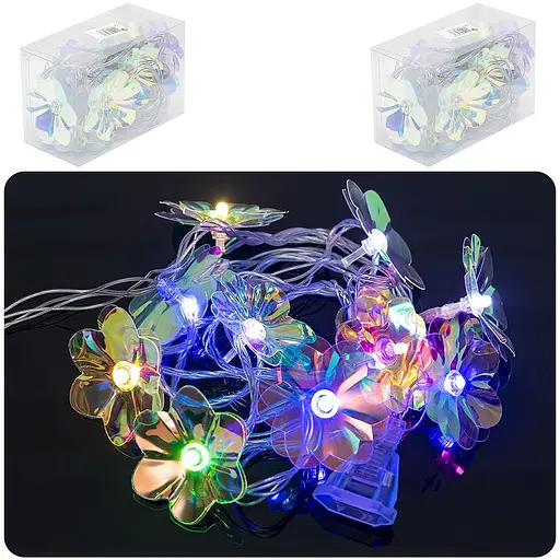 Гірлянда електрична Квітка, D-42, 10 шт., кольорова, 3 метри