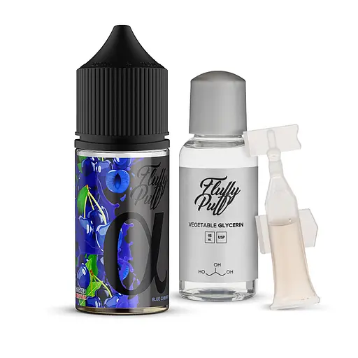 Набор компонентов для самозамеса солевой заправки Fluffy Puff Alpha 30 мл BLUE CHERRY Синяя вишня, 0-65 мг (17954)