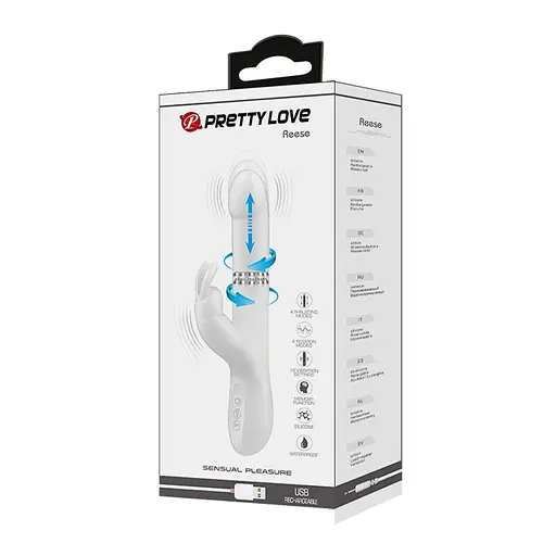 Вібратор Pretty Love Reese 24.8 см білий - фото 2