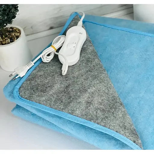 Електропростирадло 120х160 флісове см 2 температурних режими Турецьке простирадло з підігрівом від мережі Сірий - фото 7