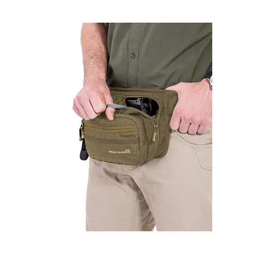 Тактическая поясная сумка Protean Pentagon 1.2л (Койот) - фото 3