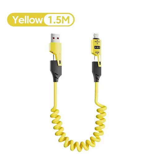 Универсальный кабель 65W + PD TYPE-C Lighting, USB 4-in-1  - фото 2