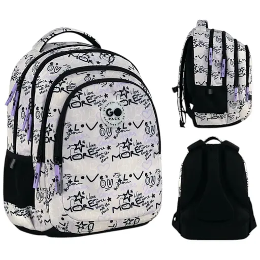 Рюкзак GoPack Teens 162M-1 Черно-молочный (GO26-162M-1) - фото 1