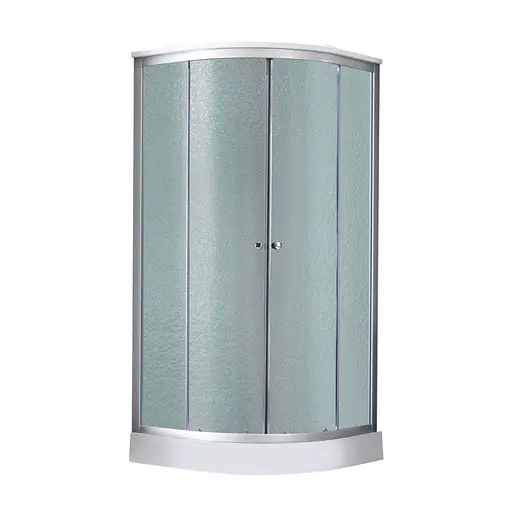 Душевой бокс Lidz Tani SB90x90.SAT.LOW.FR Frost, Хром матовый, матовый, хром матовый - фото 1