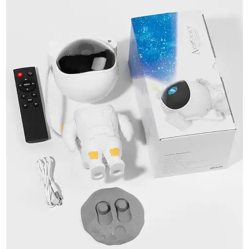 Нічник Quinn Астронавт на vісяці лазерний проектор галактики