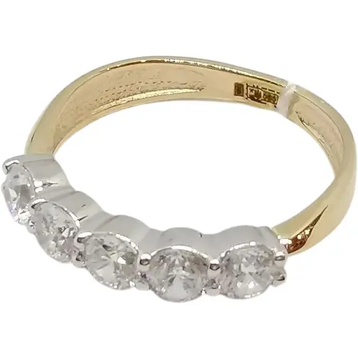 Золоте кільце Харківська ювелірна фабрика з фіанітами. 80469 16,5